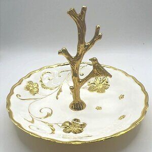 Collective Home White &  Gold Jewelry Holder